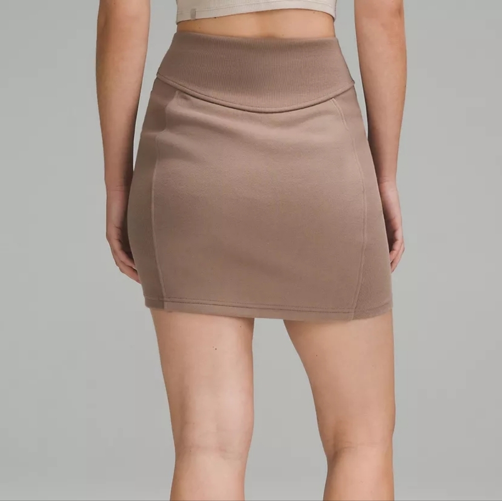 Lululemon NEW Scuba High-Rise Mini Skirt Taupetastic Sz XL - Picture 4 of 11